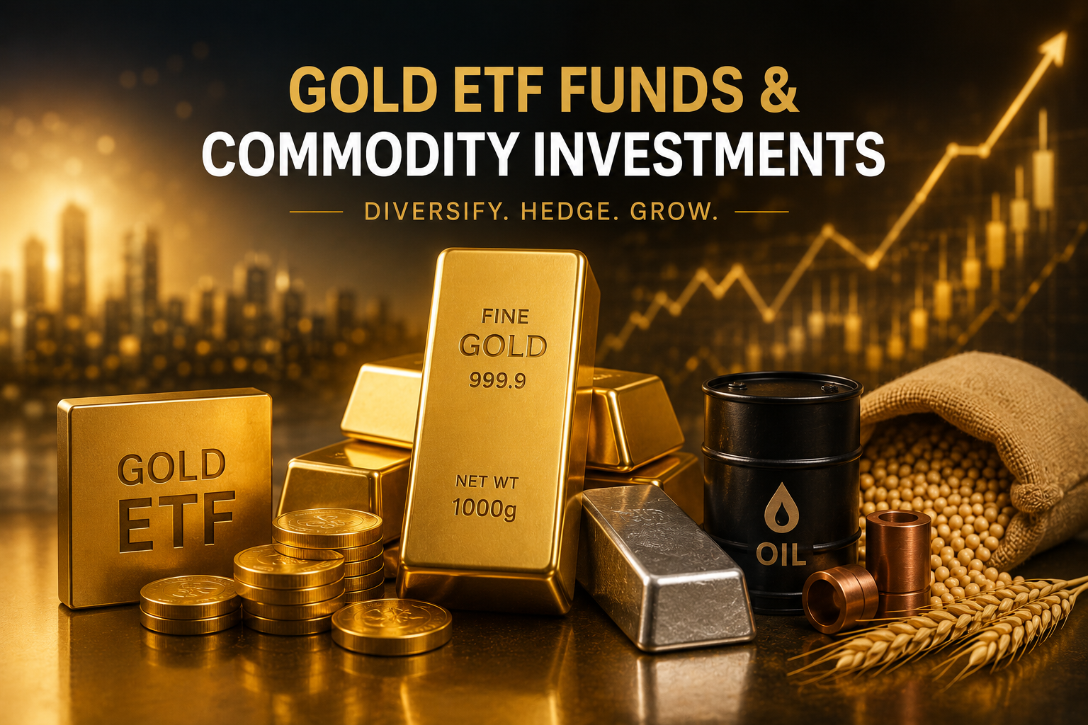 gold etf funds and commodity investments section image for website chatgpt
